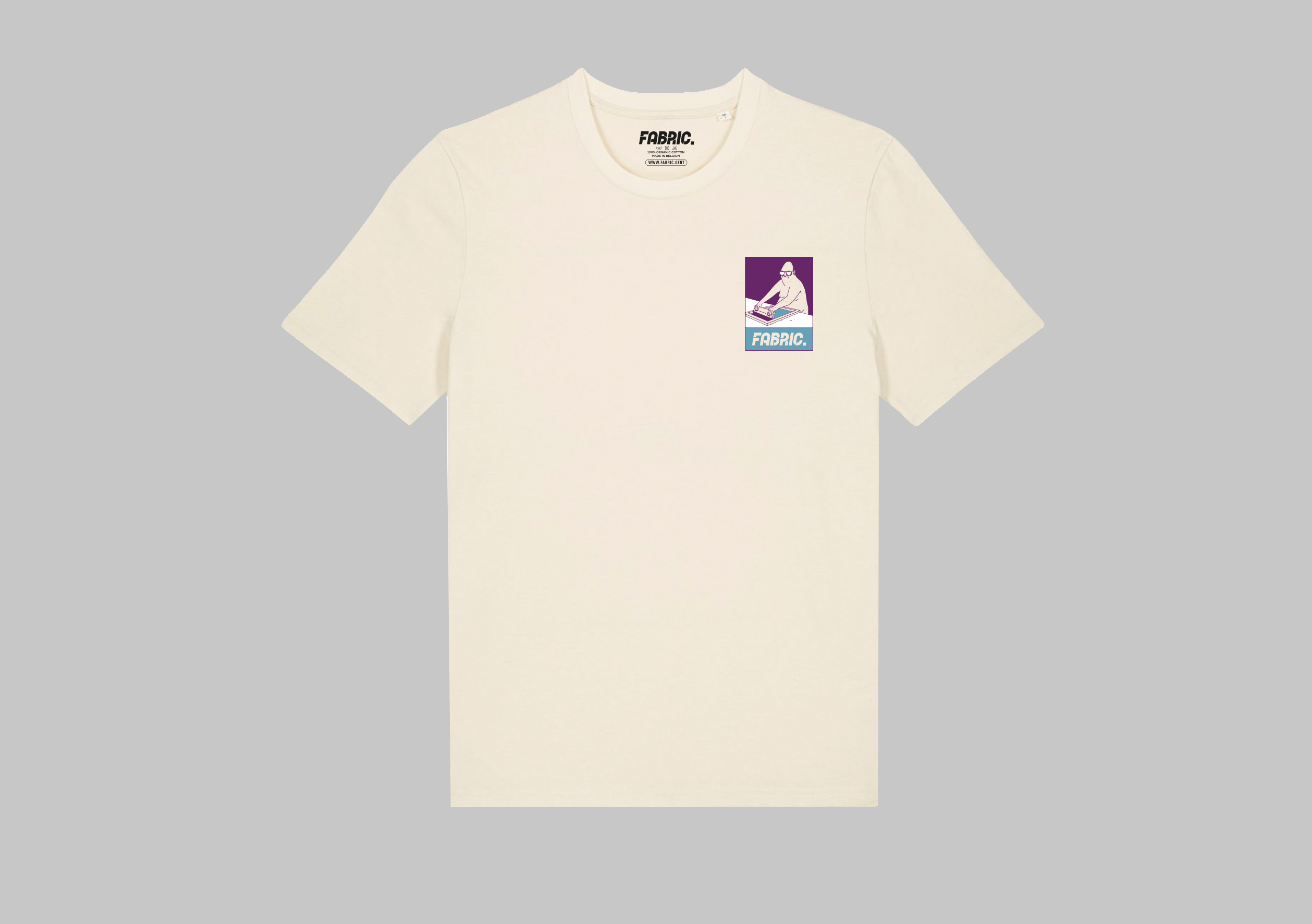 Zeefdruk - natural raw t-shirt